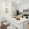 Kitchen with stainless steel appliances