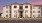 apartment building exterior at sunset